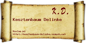 Kesztenbaum Delinke névjegykártya